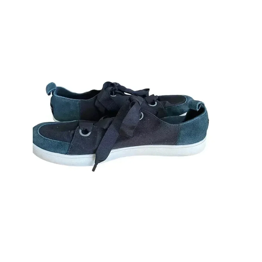 Koolaburra by UGG Women's Black Ribbon Lace Up Penley Canvas Sneaker Size 11